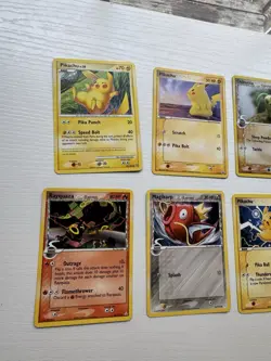 Pokemon TCG 8 Card Lot Pikachu Chikorita Pichu Bros Rayquaza Magikarp Mixed Sets - Image 2