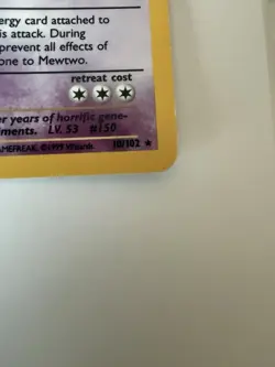 Pokemon Mewtwo Holo Base Set 10/102 WOTC 1999 Holo Card, NM/LP - Image 4