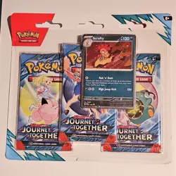 Pokemon Scarlet & Violet Journey Together 3x Booster Pack Scrafty Promo - Image 1