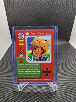 1999 Topps Pokemon TV Animation Edition Series 1 #TV1 Ash Ketchum - Image 2