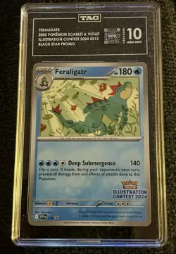 Pokemon Feraligatr Promo 213 Scarlet & Violet Illustration Contest TAG 10 - Image 1