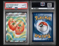 2025 POKEMON MEG EN-MEGA EVOLUTION 167 BUDDY-BUDDY POFFIN ULTRA RARE PSA 10 - Image 1