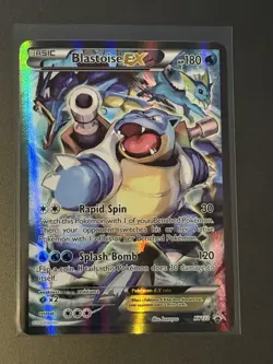 Pokemon TCG Blastoise EX XY122 Full Art Holo Black Star - Image 1