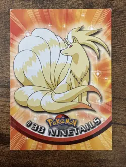 Topps Pokemon Ninetails #38 1999 TV Animation Edition Non Holo Blue Logo - Image 1