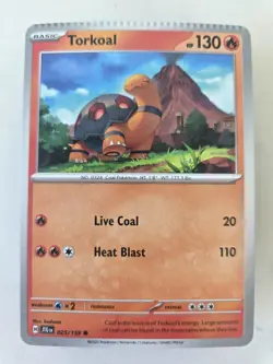 Torkoal 025/159 Sv09: Journey Together Regular Pokemon TCG Crimp Error - Image 1