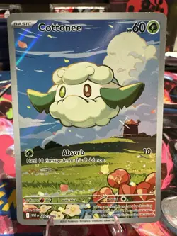 2025 Cottonee 090/086 Illustration Rare Pokemon TCG SV White Flare - Image 1