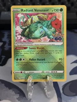 Radiant Venusaur 004/078 Pokemon GO Radiant Rare Holo - NM - Image 1