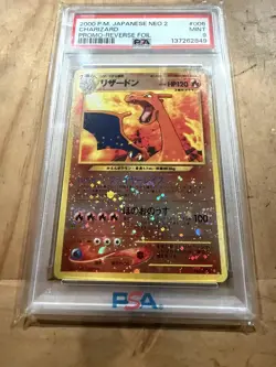 Nintendo Charizard #006 Japanese Neo 2 Promo Reverse Foil PSA 9 2000 Pokemon TCG - Image 2