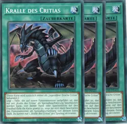 yugioh 3x Kralle des Critias LEDD-DEA22 COMMON 2AUFLAGE DEUTSCH - Image 1