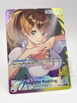 One Piece TCG Charlotte Pudding OP08-058 Alt Art Leader Two Legends NM English - Image 2