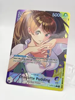 One Piece TCG Charlotte Pudding OP08-058 Alt Art Leader Two Legends NM English - Image 3