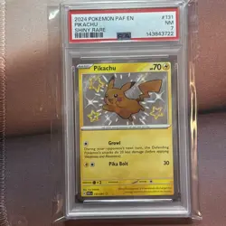 Pikachu #131/091 Sv: Paldean Fates Baby Shiny Rare Pokemon Card PSA 7 - Image 1