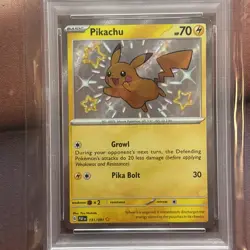 Pikachu #131/091 Sv: Paldean Fates Baby Shiny Rare Pokemon Card PSA 7 - Image 2