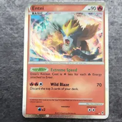 Entei Shiny Holo Rare SL3 Call of Legends Pokemon Card 2011 (LP/MP) - Image 1