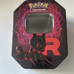Pokemon Team Rocket MewTwo Tin With 200Card Bundle - Image 1