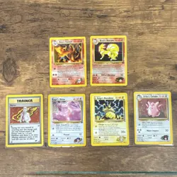 Pokemon Gym Challenge Blaine's Charizard Brock's Ninetales Lot 6 Cards HP/DMG - Image 1