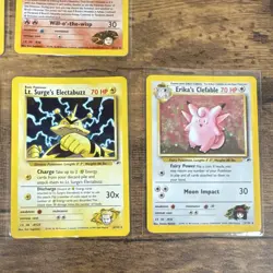 Pokemon Gym Challenge Blaine's Charizard Brock's Ninetales Lot 6 Cards HP/DMG - Image 4