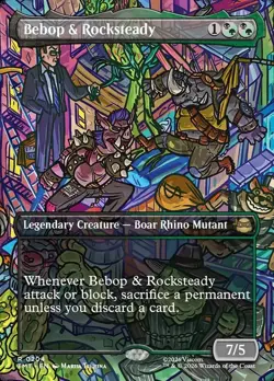 Bebop & Rocksteady X1 BORDERLESS FOIL-NM/M-Teenage Mutant Ninja Turtles - Image 1