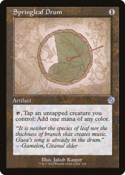 Springleaf Drum (FOIL) x1 - MTG The Brothers' War Retro Artifacts BRR #118 - Image 1