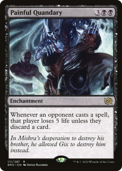 Painful Quandary (FOIL) x1 - MTG The Brothers' War BRO #111 - Image 1