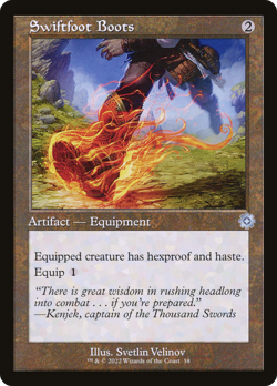 Swiftfoot Boots (FOIL) x1 - MTG The Brothers' War Retro Artifacts BRR #58 - Image 1