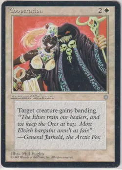 Cooperation - Ice Age - MTG Magic - Common - White Enchant Creature - Image 1