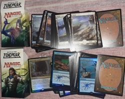 LOTTO CARTE GIOCO MAGIC THE GATHERING BATTLE FOR ZENDIKAR MTG GUIDA,2 BOX MAZZI - Image 1