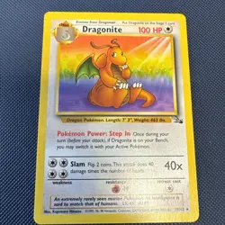 Pokemon TCG Dragonite 19/62 Fossil Non-Holo Rare LP - Image 2