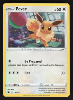 Eevee SWSH212 Pokemon TCG Sword & Shield Promo NM - Image 1