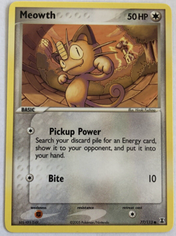 Meowth 77/113 2005 Pokemon TCG Card- EX Delta Species - Image 2