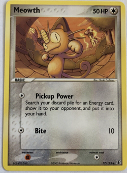 Meowth 77/113 2005 Pokemon TCG Card- EX Delta Species - Image 3