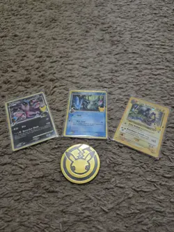 Pokemon Celebrations - Mimikyu, Light Toxtricity, Hydreigon Promo Cards W Coin - Image 1