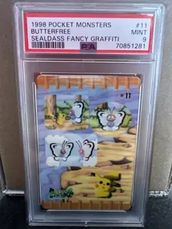 Pokemon 1998 Sealdass Fancy Graffiti #11 Butterfree PSA 9 Mint! - Image 1