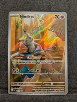 Pokemon Mimikyu SVP 075 Paldean Fates Full Art Holo Black Star Promo NM - Image 1