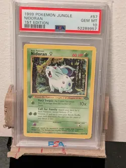 Pokemon PSA 10 1st Edition Nidoran F 57/64 Jungle - Image 1