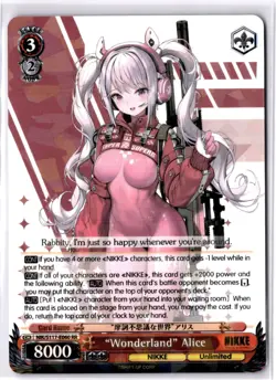 "Wonderland" Alice Double Rare GODDESS OF VICTORY: NIKKE NIK/S117-E060 RR NM - Image 1