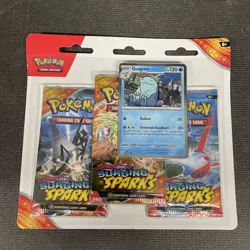 Pokemon Cards - S&V: Surging Sparks -QUAGSIRE BLISTER PACK (3 Boosters & 1 Foil) - Image 1