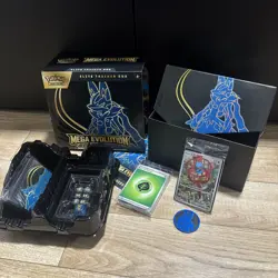 Opened Pokemon TCG Mega Evolutions Lucario ETB - WITH Sealed Riolu Promo - Image 1