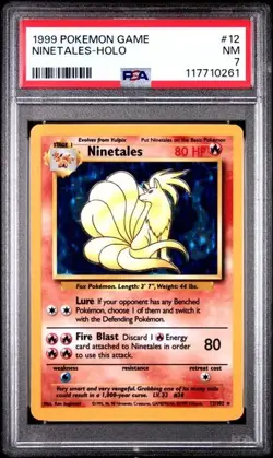 PSA 7 - 1999 Pokemon Game NINETALES HOLO #12 (0261) - Image 1