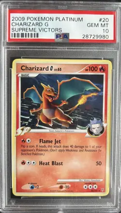 2009 Pokemon Supreme Victors Charizard Non-Holo #20 - PSA 10 - Image 1