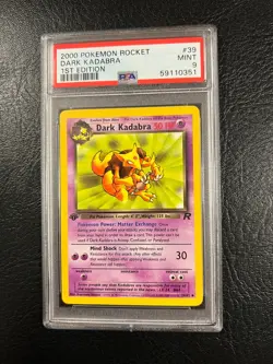 2000 Pokemon Rocket #39 - Dark Kadabra - Mint - 1st Edition - PSA 9! - Image 2