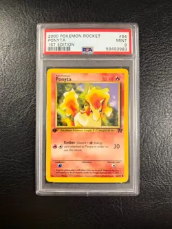 2000 Pokemon Rocket #64 - Ponyta - Mint - 1st Edition - PSA 9! - Image 1