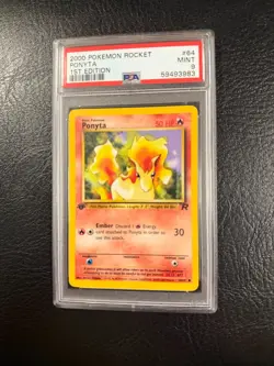 2000 Pokemon Rocket #64 - Ponyta - Mint - 1st Edition - PSA 9! - Image 2