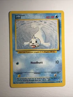 Pokemon TCG Seel Uncommon 41/102 - Base Set LP - Image 1