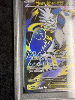 2025 POKEMON MEG EN MEGA ABSOL ex ULTRA RARE #161 - PSA 8 - Image 4