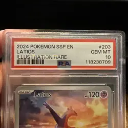 2024 POKEMON SSP EN-SURGING SPARKS ILLUSTRATION RARE #203 LATIOS PSA 10 - Image 2