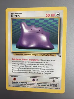 Ditto - 18/62 - Fossil - Non-Holo - Rare - Pokemon - 1999 - Vintage - Image 1
