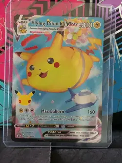 Pokemon TCG Flying Pikachu VMAX Celebrations 007/025 Holo Ultra Rare - Image 1
