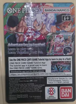 Bandai Monkey.D.Luffy US Voyage Promo Full Art Holo P-055 One Piece CCG Card - Image 2