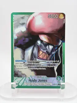 One Piece Hody Jones OP06-020 Alt Art Leader - Wings of the Captain NM ENGLISH - Image 1